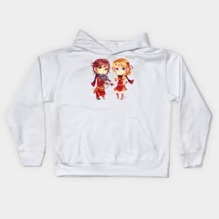 chibi Hiccup and Astrid Kids Hoodie